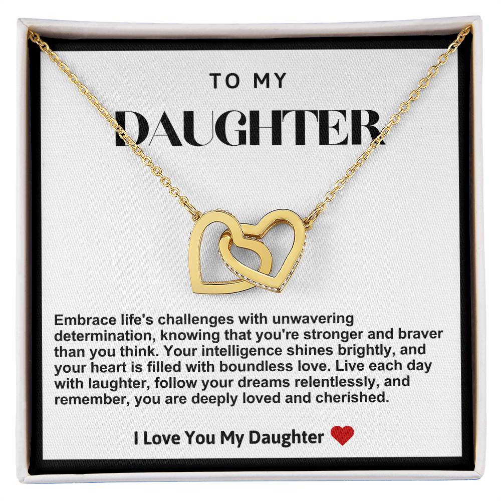 Daughter Interlocking Hearts Necklace