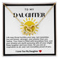 Daughter Double Heart Necklace- Sunshine