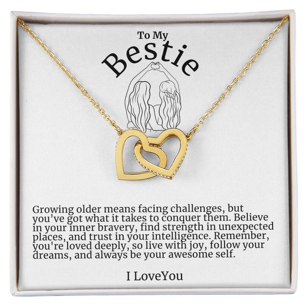 To My Bestie Hearts Necklace