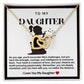 Daughter Double Heart Necklace- Making Wishes Dandelion