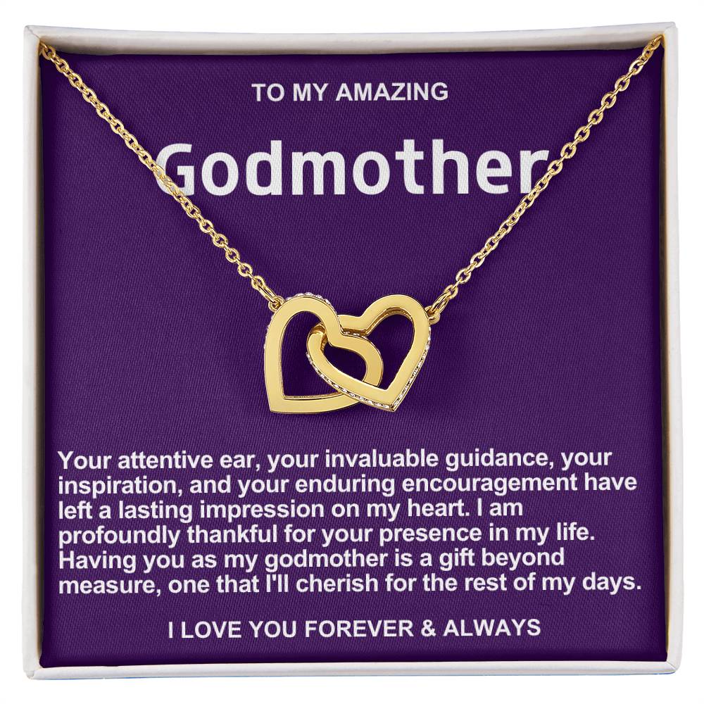 Godmother Interlocking Hearts Necklace