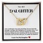 Daughter Interlocking Hearts Necklace