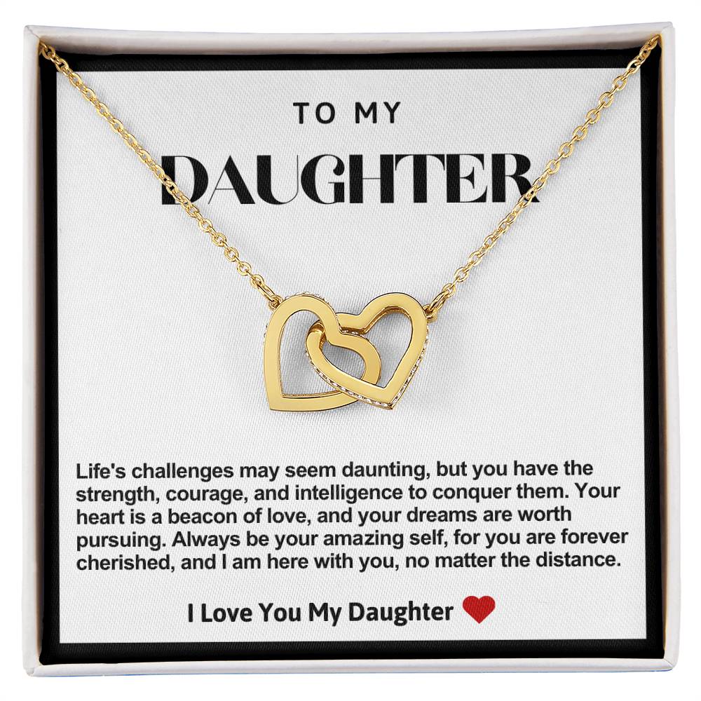 Daughter Interlocking Hearts Necklace