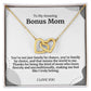 To My Amazing Bonus Mom Double Hearts Necklace
