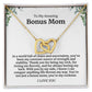To My Amazing Bonus Mom Double Hearts Necklace