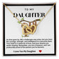 Daughter Double Heart Necklace- Sloth