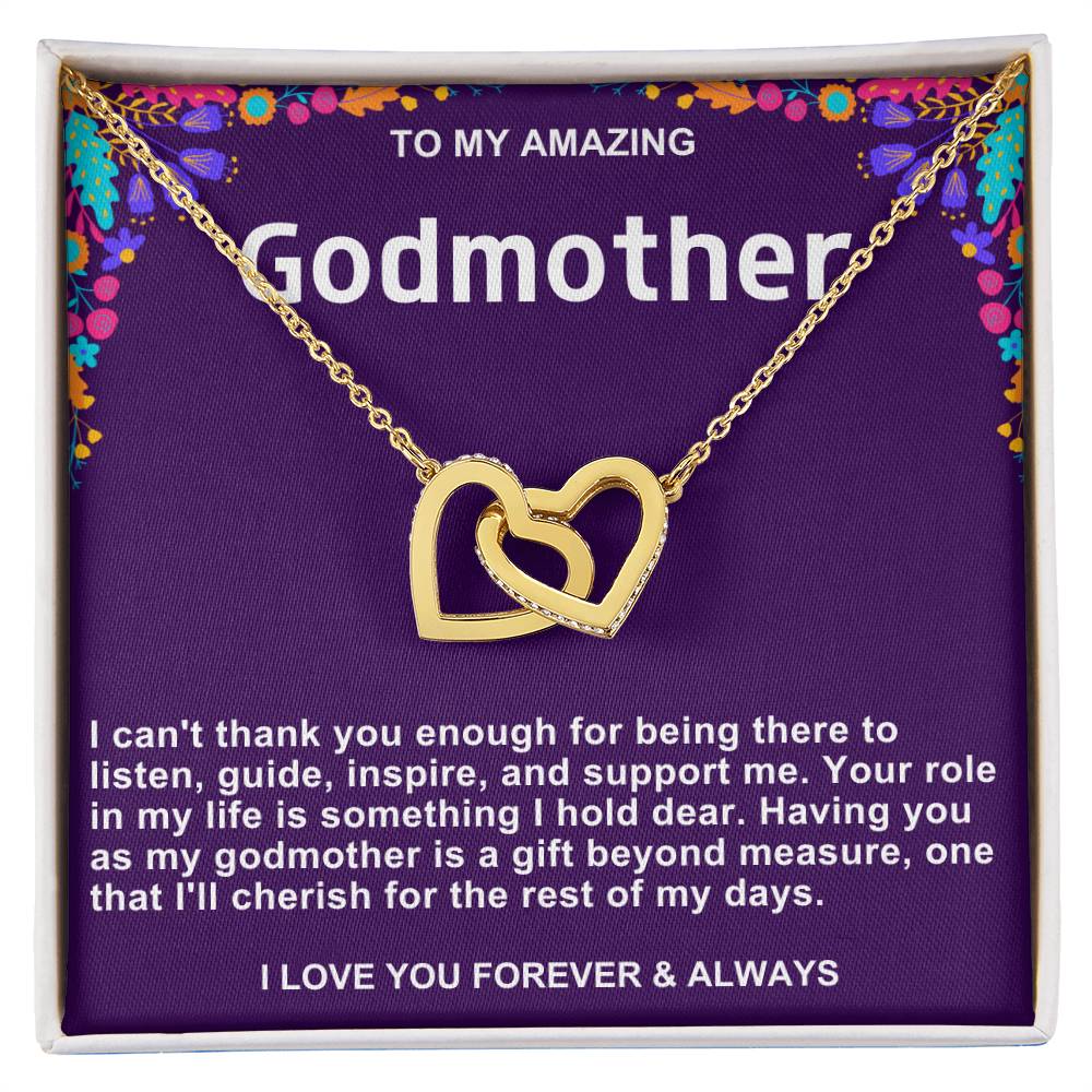 Godmother Interlocking Hearts Necklace