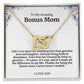 To My Amazing Bonus Mom Double Hearts Necklace