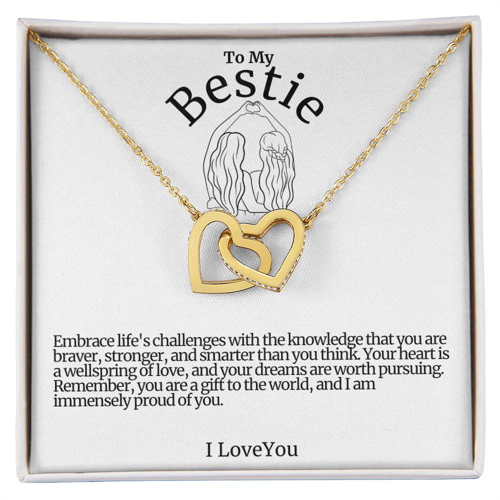 To My Bestie Hearts Necklace