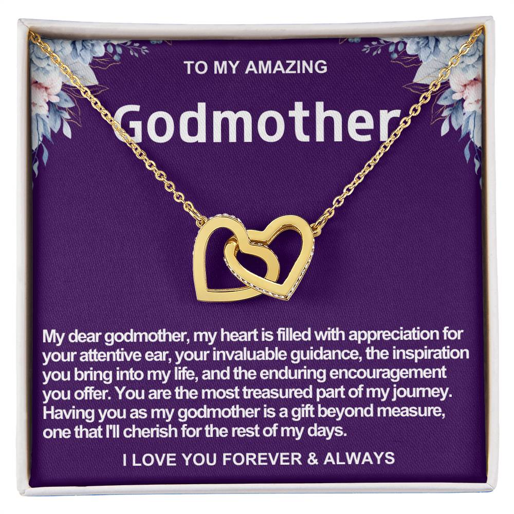 Godmother Interlocking Hearts Necklace