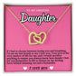 Pink Design Daughter Hearts Necklace