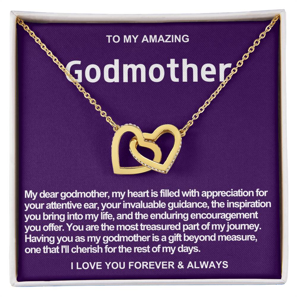 Godmother Interlocking Hearts Necklace