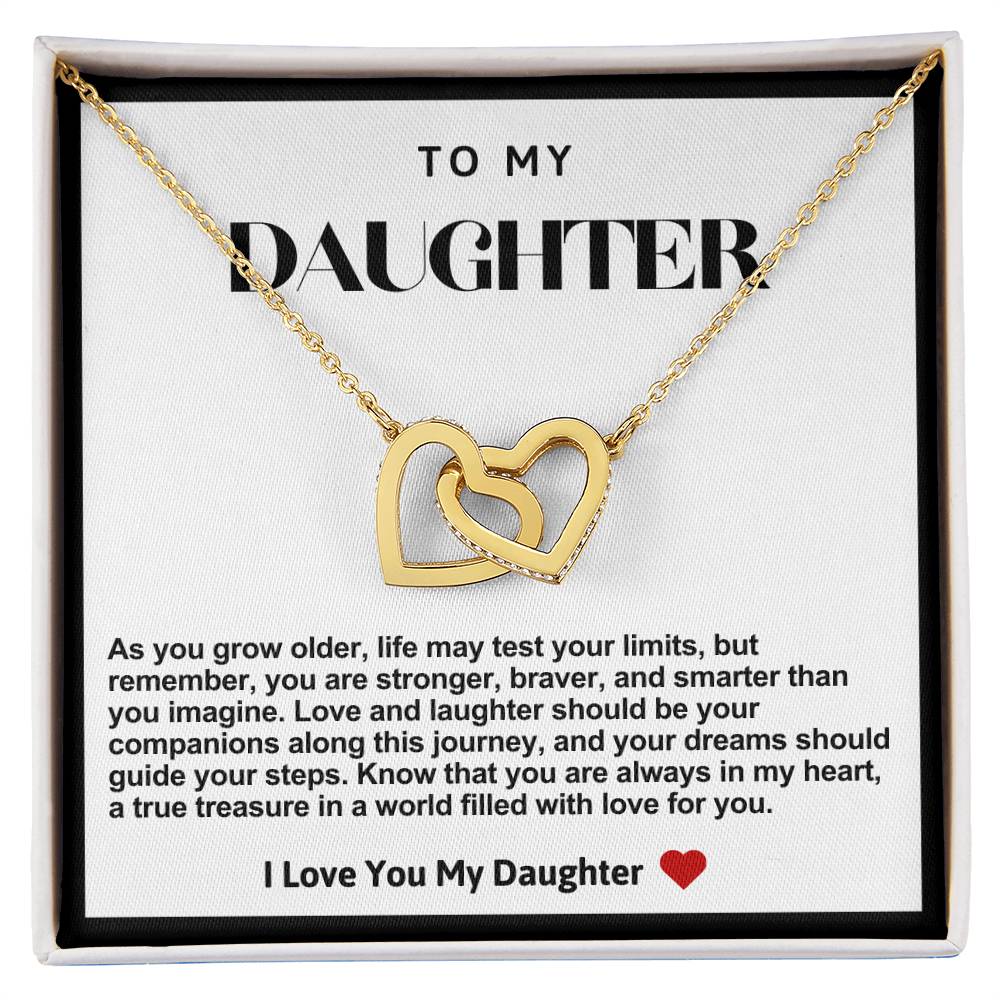 Daughter Interlocking Hearts Necklace