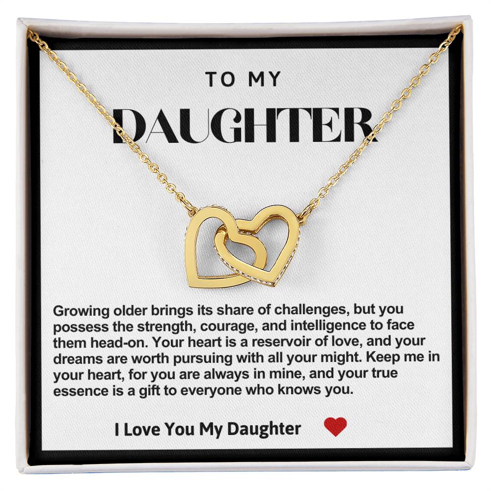 Daughter Interlocking Hearts Necklace