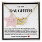 Daughter Double Heart Necklace- Star