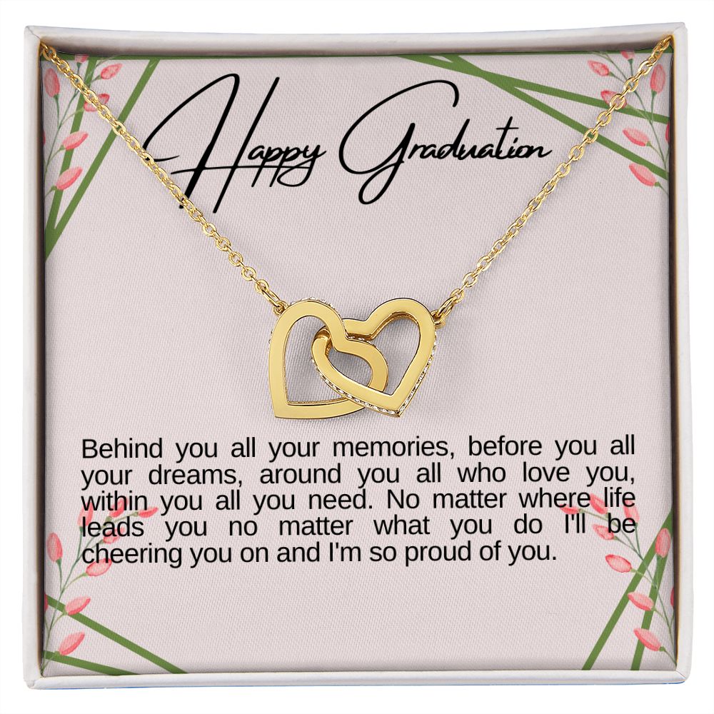 Happy Graduation Hearts Necklace