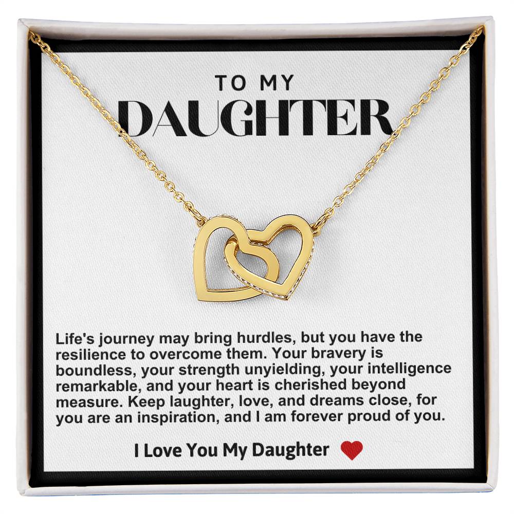 Daughter Interlocking Hearts Necklace