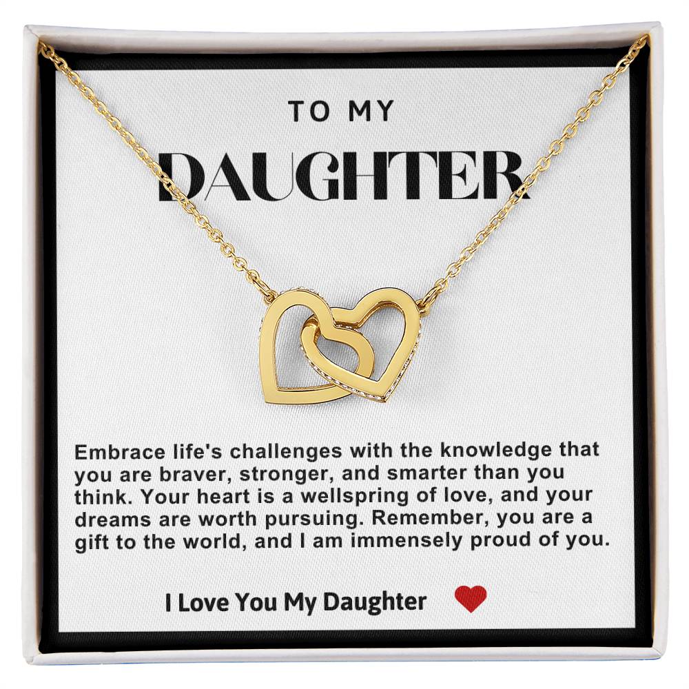 Daughter Interlocking Hearts Necklace