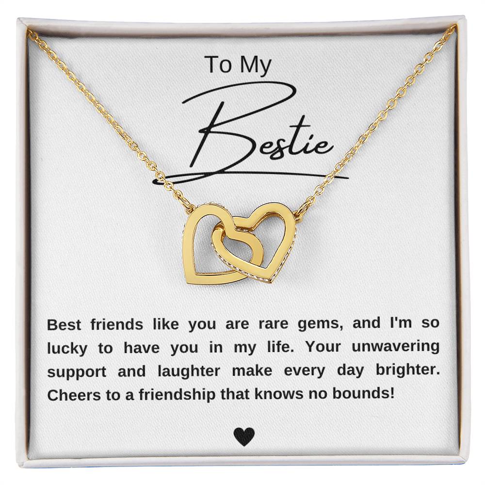 To My Bestie Hearts Necklace