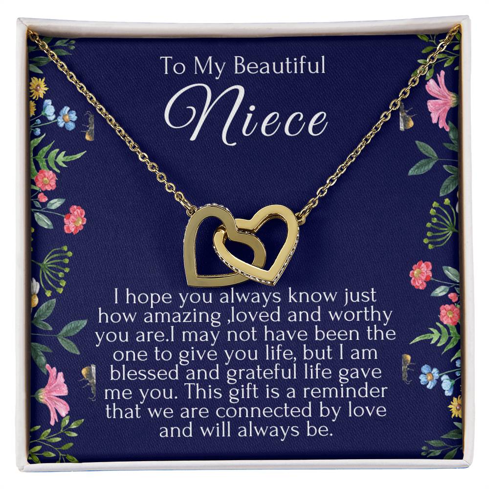 To My Beautiful Niece Hearts Necklace