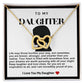 Daughter Double Heart Necklace- Braided Hair