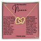 To My Beautiful Niece Hearts Necklace