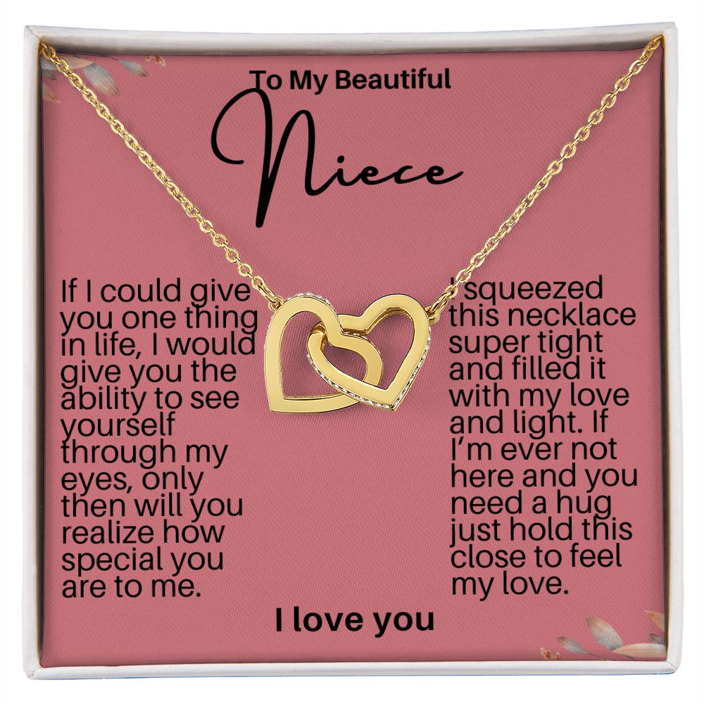 To My Beautiful Niece Hearts Necklace