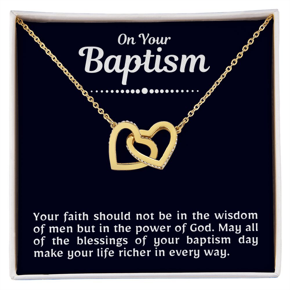 Baptism Hearts Necklace