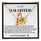 Daughter Double Heart Necklace- Giraffe