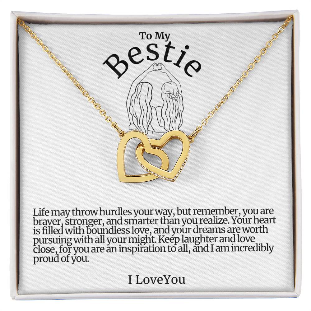 To My Bestie Hearts Necklace