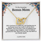 To My Amazing Bonus Mom Double Hearts Necklace