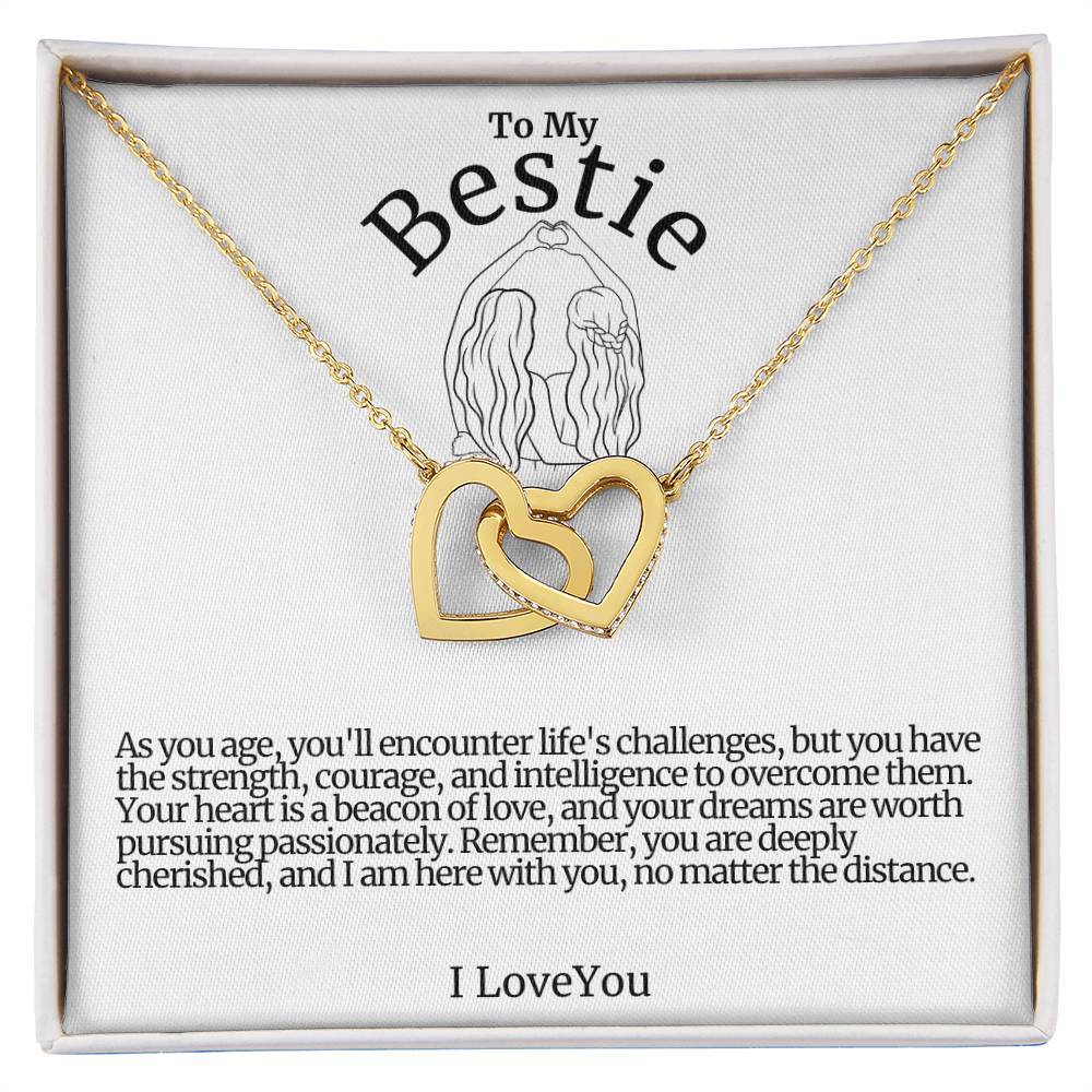 To My Bestie Hearts Necklace