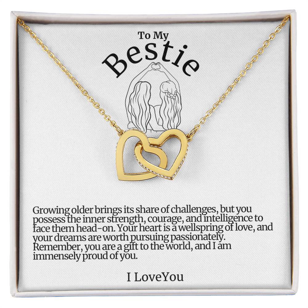 To My Bestie Hearts Necklace