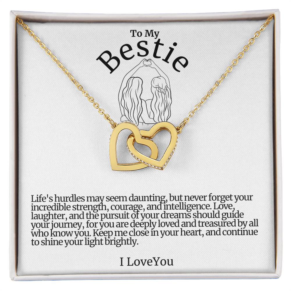 To My Bestie Hearts Necklace