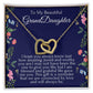 To My Beautiful Granddaughter Hearts Necklace