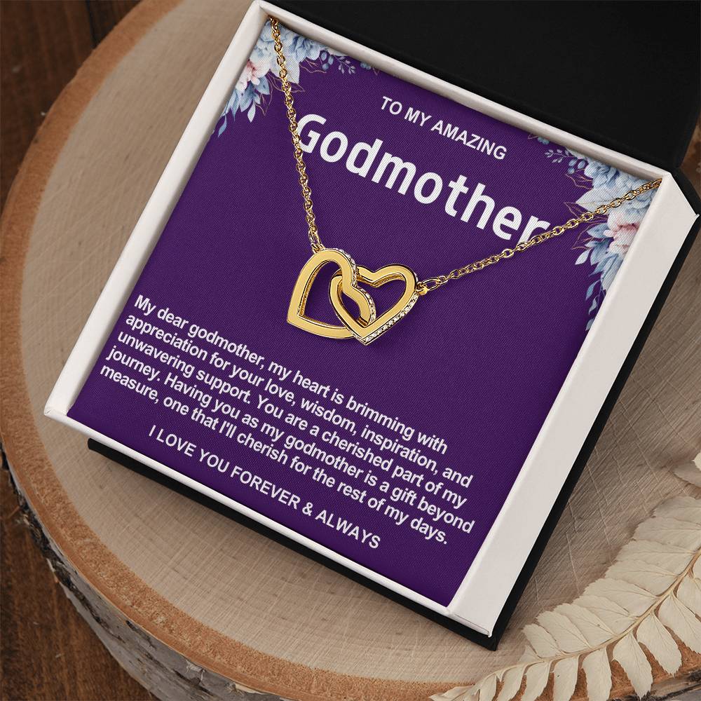 Godmother Interlocking Hearts Necklace