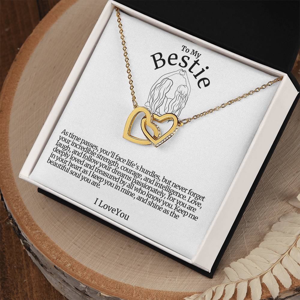 To My Bestie Hearts Necklace