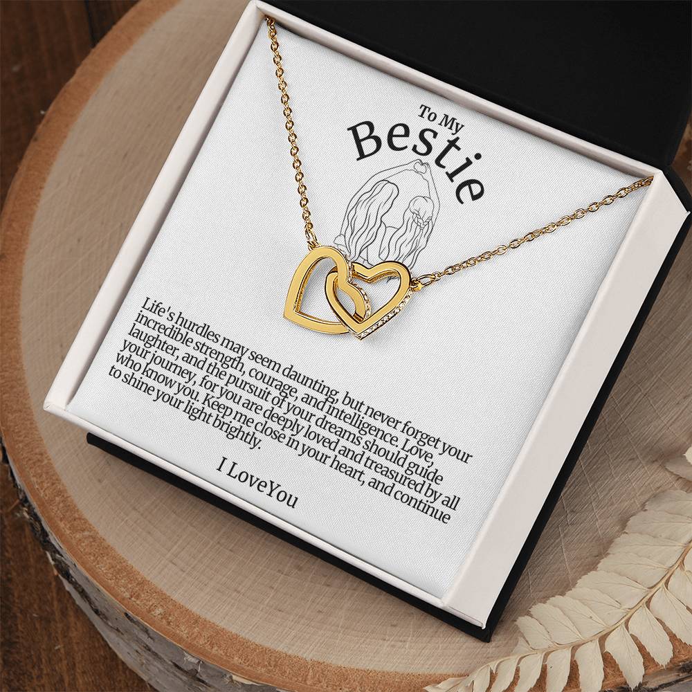 To My Bestie Hearts Necklace