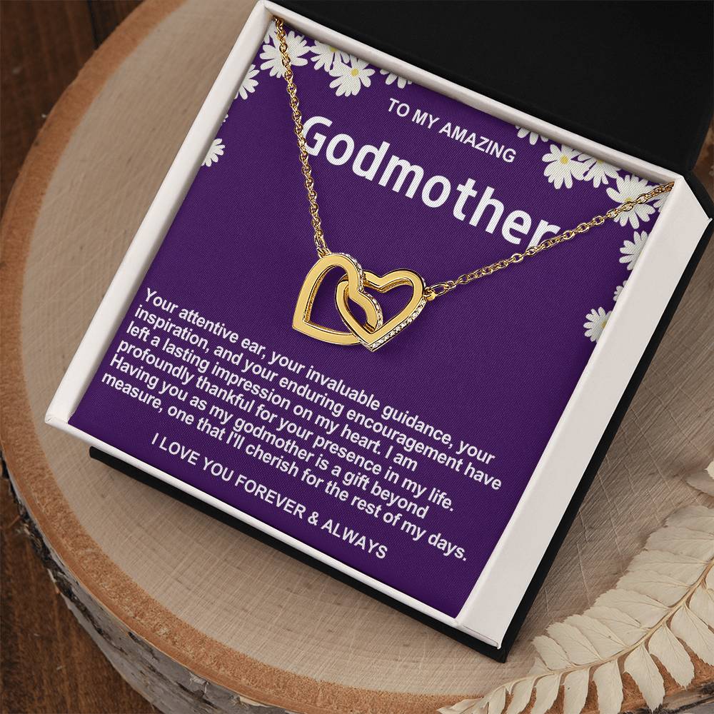 Godmother Interlocking Hearts Necklace