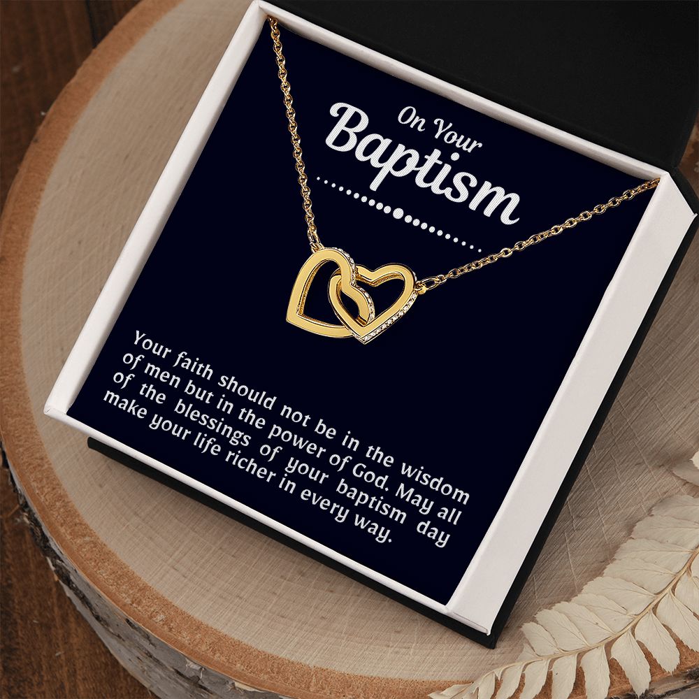 Baptism Hearts Necklace