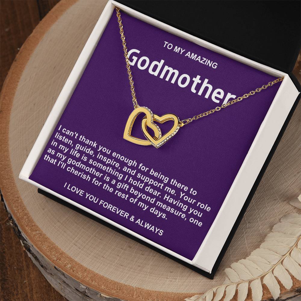 Godmother Interlocking Hearts Necklace