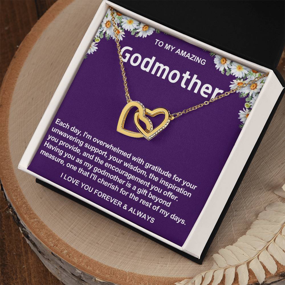 Godmother Interlocking Hearts Necklace