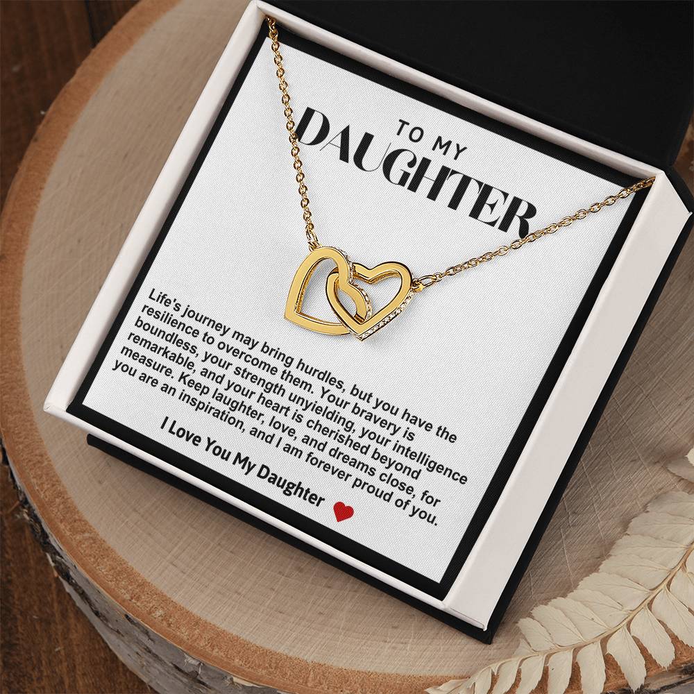 Daughter Interlocking Hearts Necklace