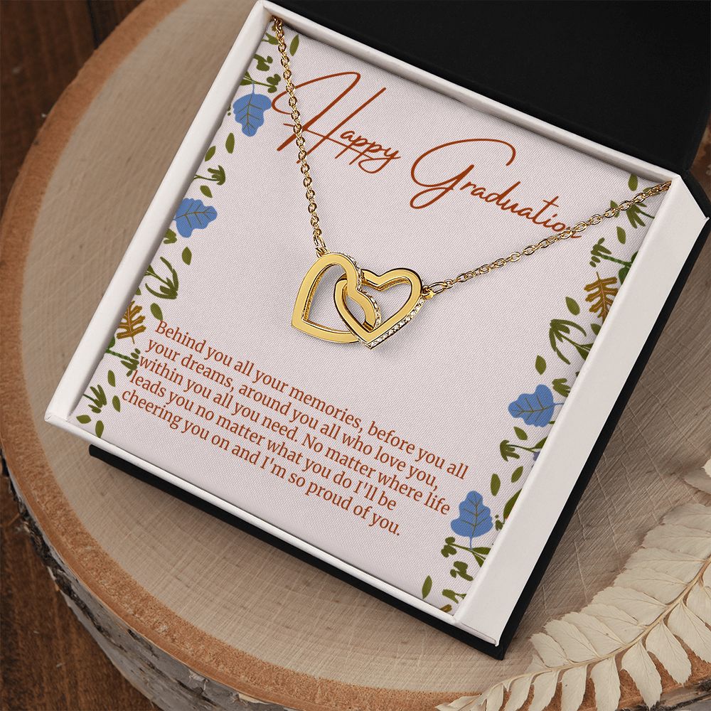 Happy Graduation Hearts Necklace