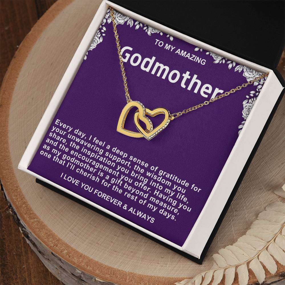 Godmother Interlocking Hearts Necklace