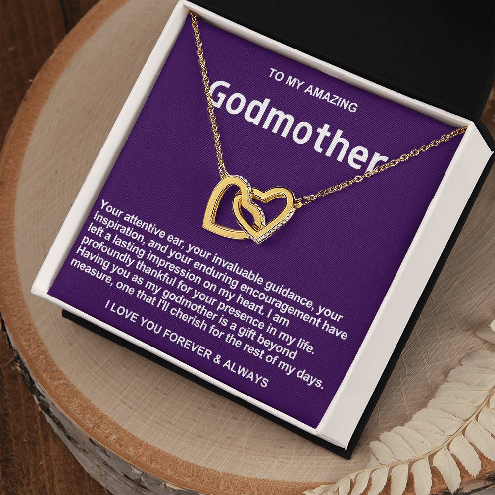 Godmother Interlocking Hearts Necklace