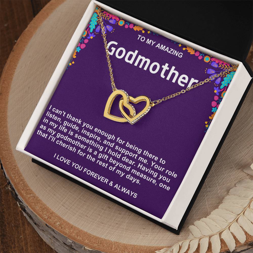 Godmother Interlocking Hearts Necklace