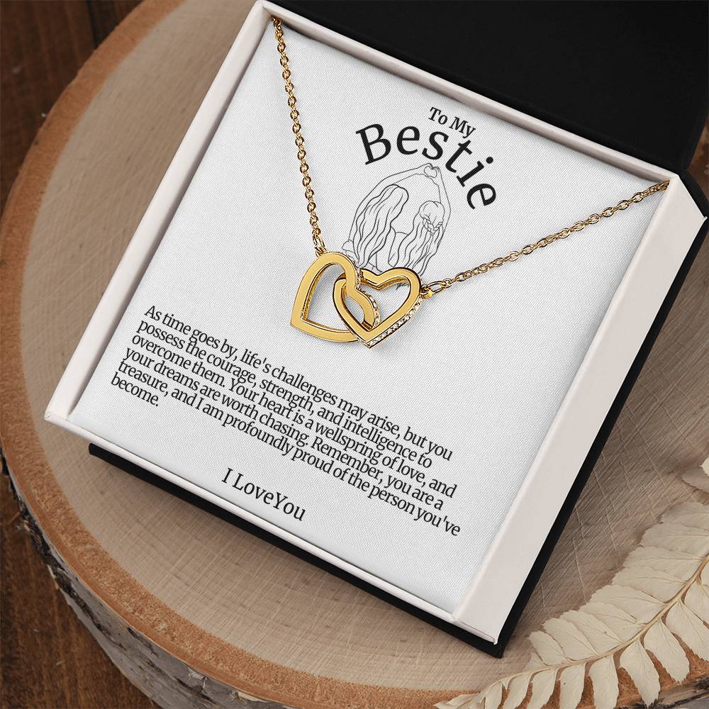 To My Bestie Hearts Necklace