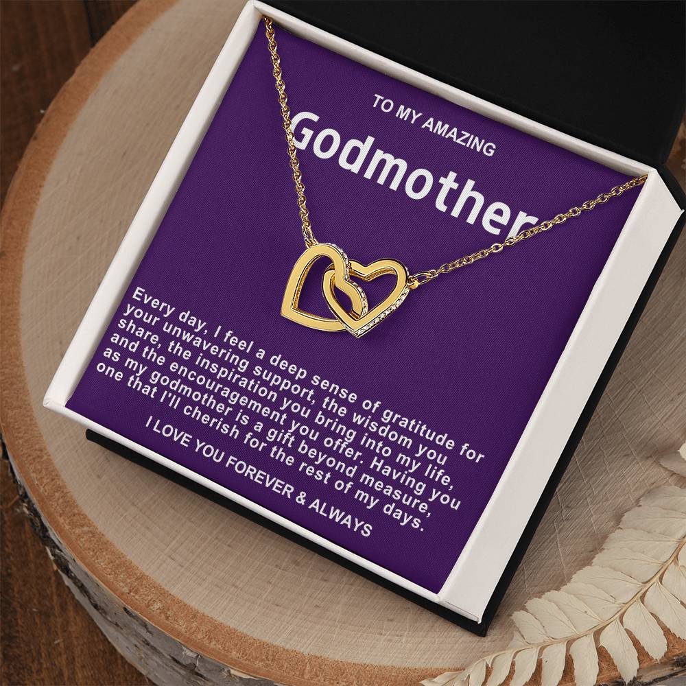 Godmother Interlocking Hearts Necklace