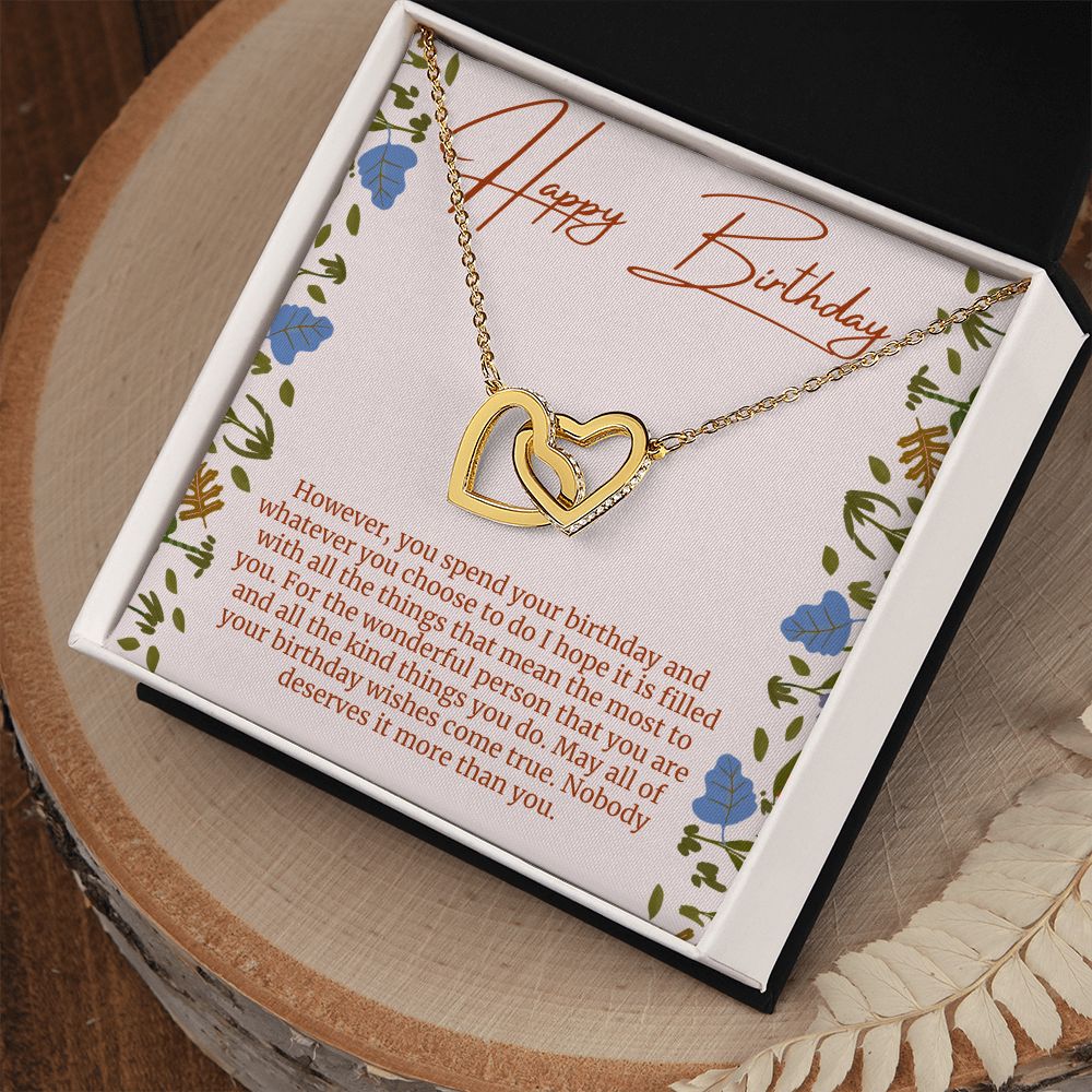 Happy Birthday Hearts Necklace